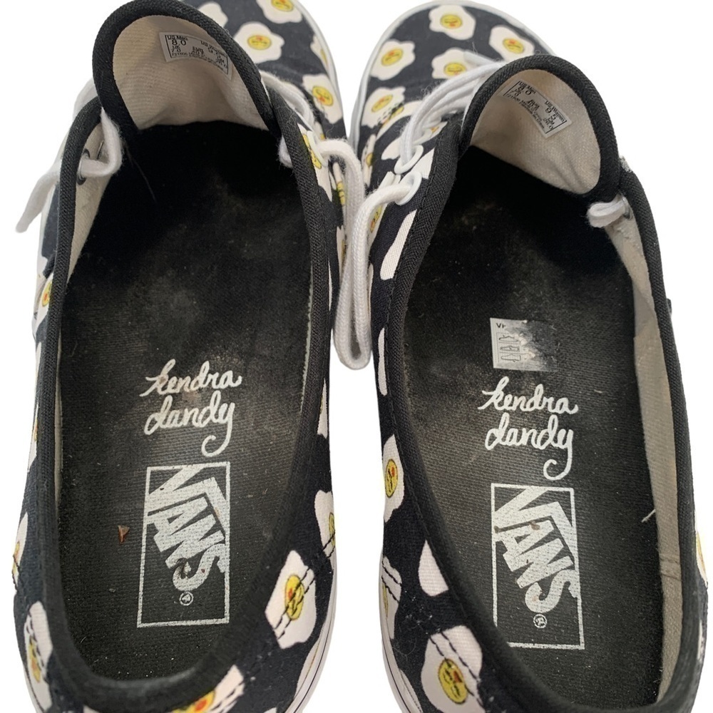 Vans Women’s Black Egg-Print Authentic Skate Shoe - Picture 10 of 13